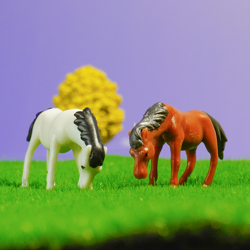 Musgo micro paisaje decoración simulación mini nuevo caballo pony PVC muñeca suculenta hecha a mano