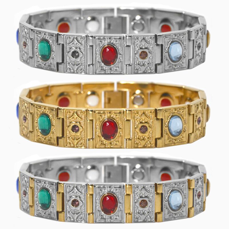 Longrui New Fashion Wide Version Colorful Germanium Stone Bracelet Magnetic Bracelet Magnet Couple Bracelet Wholesale Longrui New Fashion Wide Version Colorful Germanium Stone Bracelet Magnetic Bracelet Magnet Couple Bracelet Wholesale