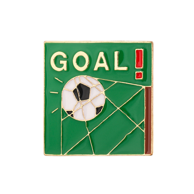 Nuevos dibujos animados creativos para los amantes del fútbol conmemorativos Copa del Mundo insignia bolsos de ropa pequeños regalos generales broches