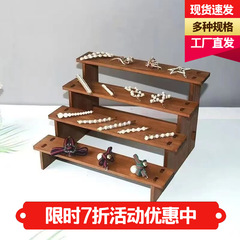 木製の収納棚の手作りのおもちゃの陳列棚のテーブルの置物の階層式の模型の展示台の実木の置き棚