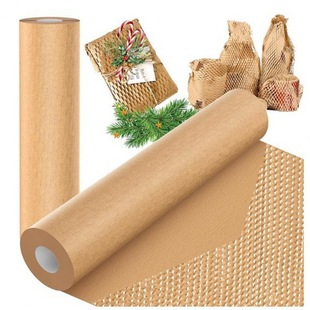 Honeycomb Paper Ceramic Jewelry Glass Buffer Packaging Shock-Proof Environmentally Friendly Ins Tear-Off Mesh Floral Kraft Paper