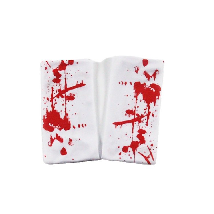 Al por mayor nuevas medias de malla negro sexy Fábrica al por mayor medias de impresión de sangre blanca en stock