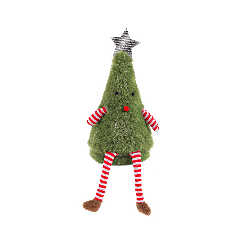 Nuevos productos verdes de peluche árbol de Navidad decoraciones de Navidad muñecas adorables muñecas decorativas para el hogar