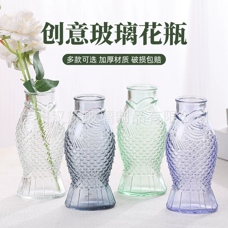 Маленькая ваза в стиле ins высококлассная винтажная стеклянная ваза оптом украшение сушеные цветы ваза гидропоника Высокое чувство