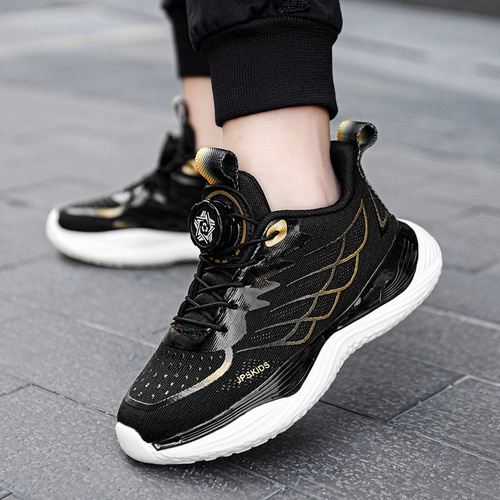 Children's Sports Shoes for Boys - Summer 2024 New Arrival, Rotating Buckle Running Shoes for Older Children - Boys, Mesh Surface for Breathability