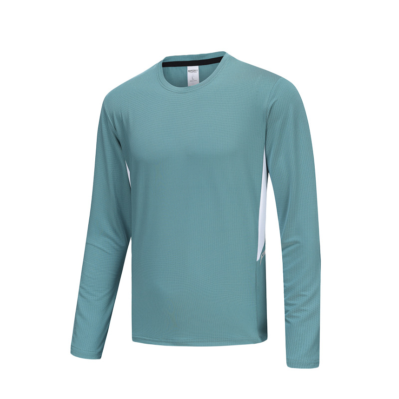 Camiseta deportiva de otoño para hombres, camisas secas rápidas, mangas largas de hielo, piel delgada, entrenamiento de baloncesto, camisas al aire libre