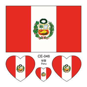 Colección completa de banderas nacionales Spot Juegos del Día Nacional Pegatinas de bandera de amor Pegatinas de tatuajes Pegatinas faciales impermeables para hombres y mujeres Pegatinas de actividad