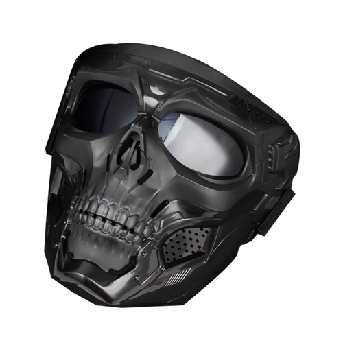Skull Mask Halloween Party Tactical Full Face Protection Ghost Mask Functional Outdoor Cycling Windproof Goggles