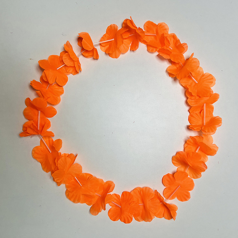24 pares de pétalos de fiesta Hawaiian gran guirlanda hula vestir accesorios festivales collar de pétalos de color guirlanda