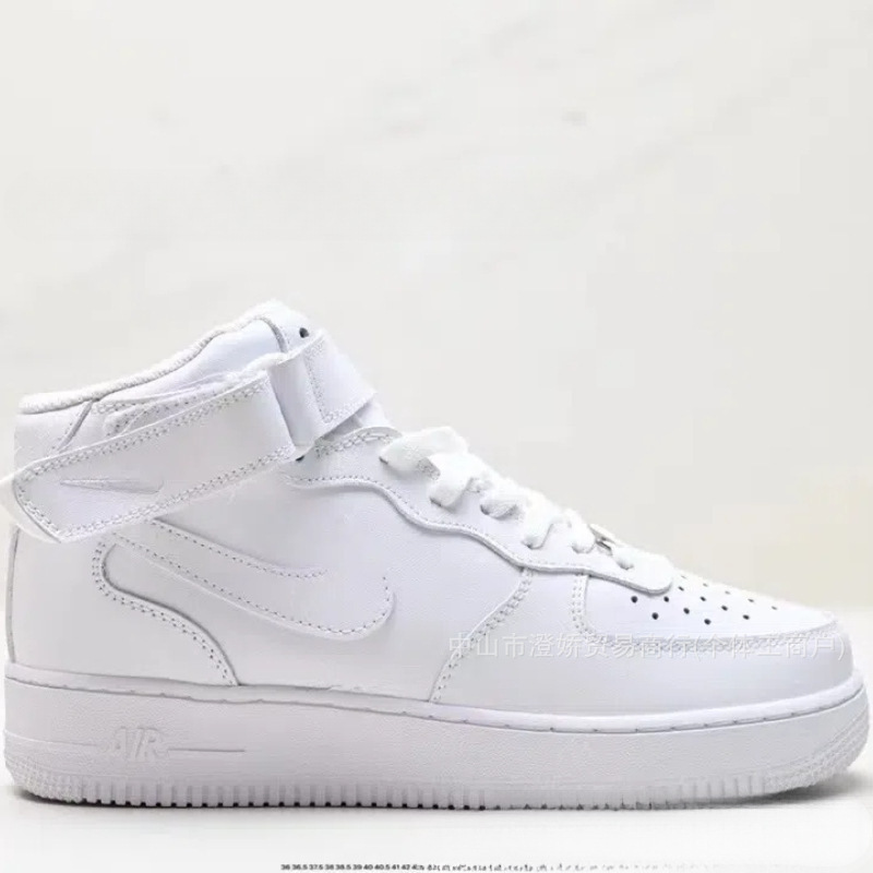 Putian Pure Original Af1 Pure White Air Force One Sneakers Mid-Top Sports High-Top Casual Couple White Shoes for Men and Women Students