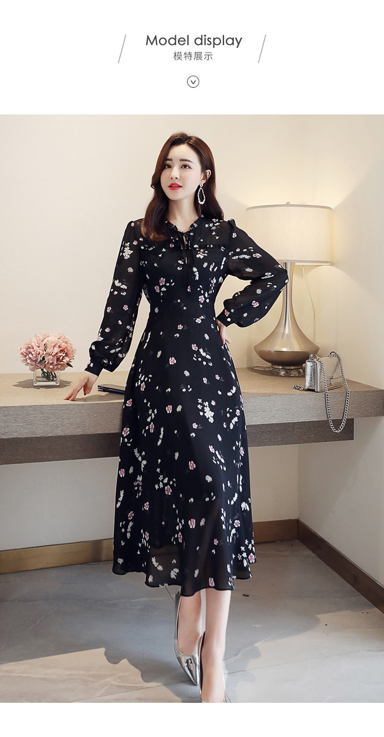 E4721 1250K VÁY ĐẦM LIỀN THÂN NỮ HANTDI MÙA XUÂN THU ĐÔNG PHONG CÁCH HÀN QUỐC HỌA TIẾT HOA THỜI TRANG NỮ G04 SẢN PHẨM MỚI