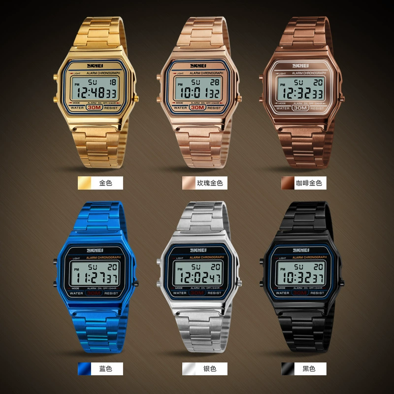 Swiss watch, waterproof sports trend fashionable electronic square watch, (Cross-border trading)