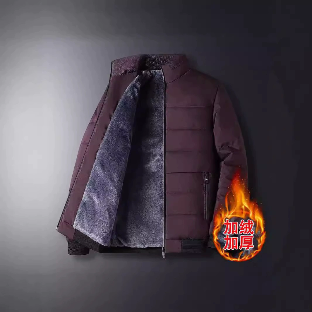 Пальто папы осенью и зимой плюшевая толстая куртка для пожилых людей