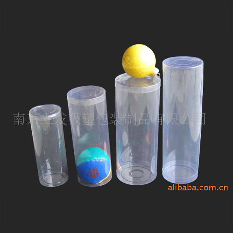 厂家定 制定 做PVC透明圆筒 带吸塑盖子圆桶包装盒 透明收纳圆桶