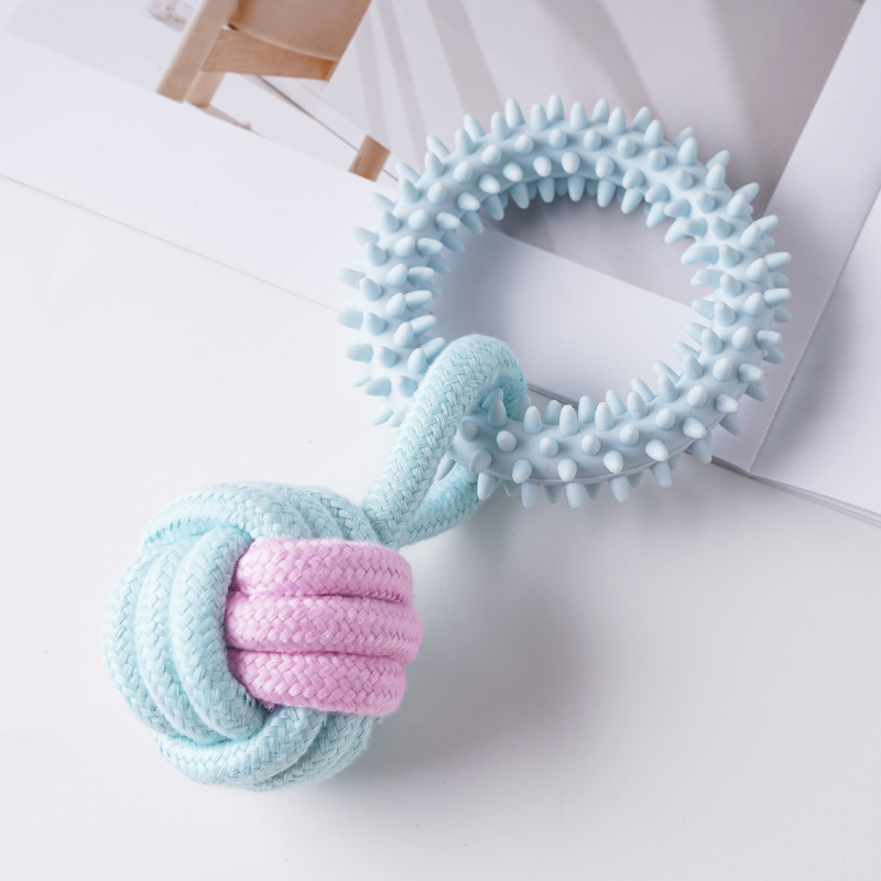 Juguete para mascotas de TPR de gran venta transfronterizo, palo de dentición para perros para entretenimiento, juguete de autoentretenimiento para cachorros duradero y resistente a las mordidas.