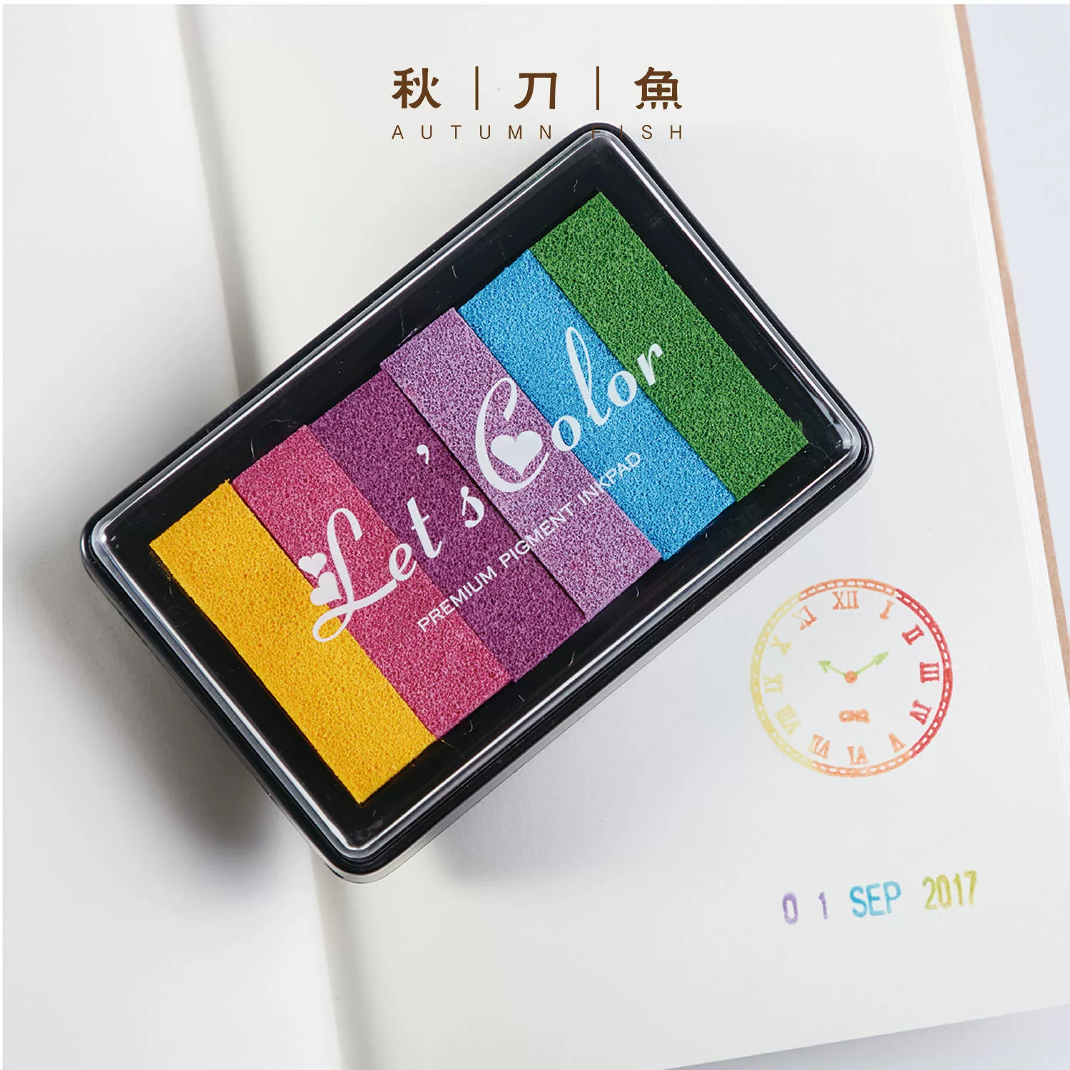 Seal, rainbow eraser, ink pad handmade, gradient, DIY, color