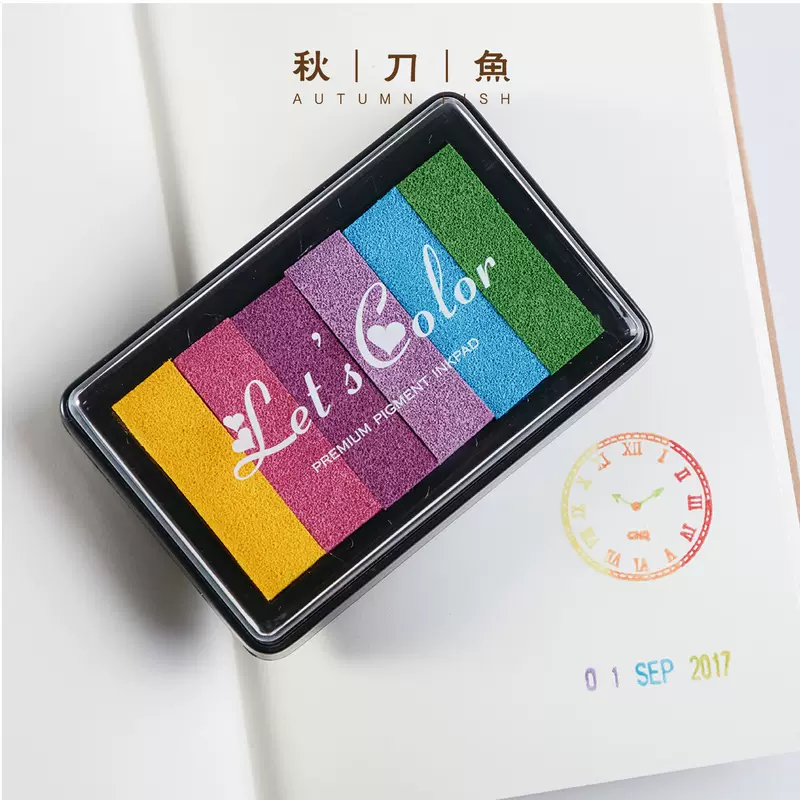 Seal, rainbow eraser, ink pad handmade, gradient, DIY, color