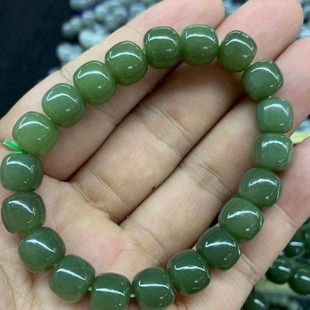 Xinjiang Hetian Jade old bead bracelet single circle bracelet jewelry gift live supply wholesale gift