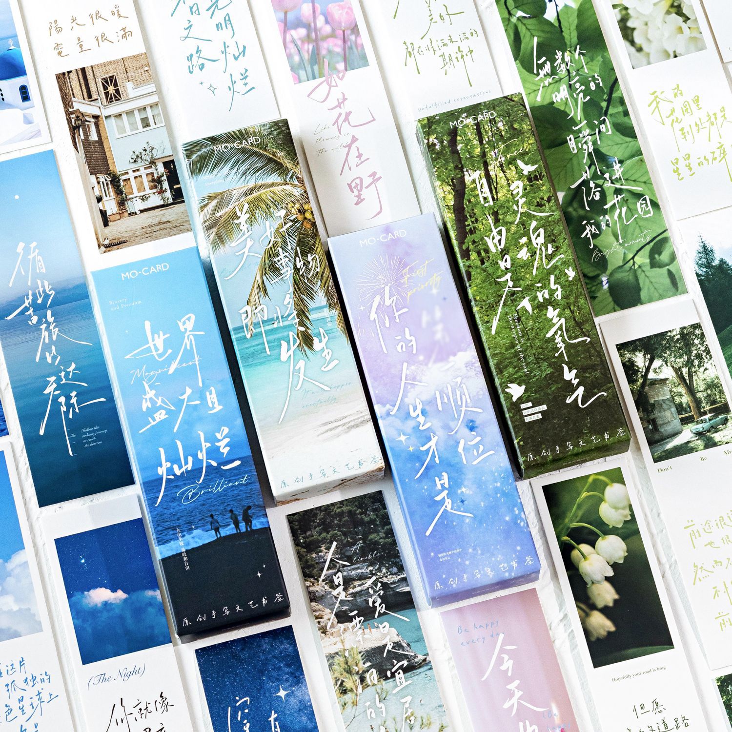 Mo Mo en caja, marcadores, corazón, serie, paisaje fresco, texto, lectura de estudiantes, página de libro, tarjeta