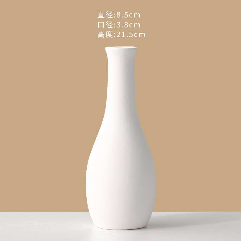 Jarrón de cerámica en blanco simple bricolaje blanco embrión bajo vidriado pintura de color sin yeso pintura de la mano de los niños de cerámica en blanco liso envío gratuito