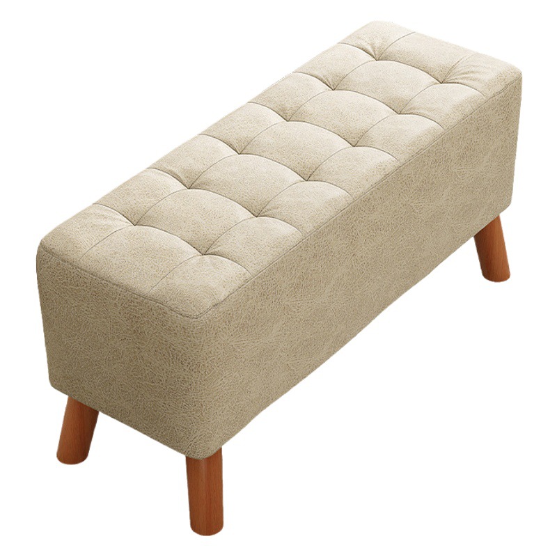 Taburete hogar pequeño banco perezoso Internet celebridad sofá taburete de madera taburete cuadrado silla pequeña tela reposapiés sala de estar asiento muelle