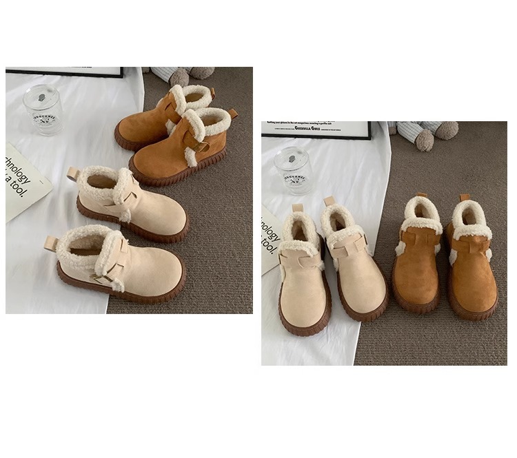 Warm Women's Winter Ankle Boots With Plush Lining And Thick Sole_voghion.com