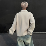 2026秋季新款青少年宽松运动圆领针织衫长袖加厚透气腈纶毛衣，男装针织衫/毛衣，星座614