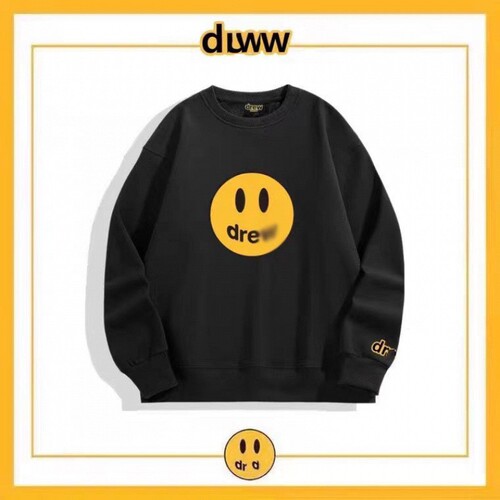 Tested quality Drew classic smiley face print round collar pullover hoodie for men and women couples high-end fashion hoodie