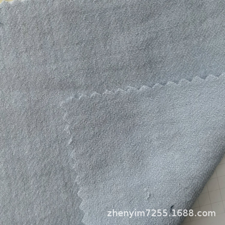 M-495 现货麻粘斜纹洗水服装家纺面料 55%亚麻45%粘  142克