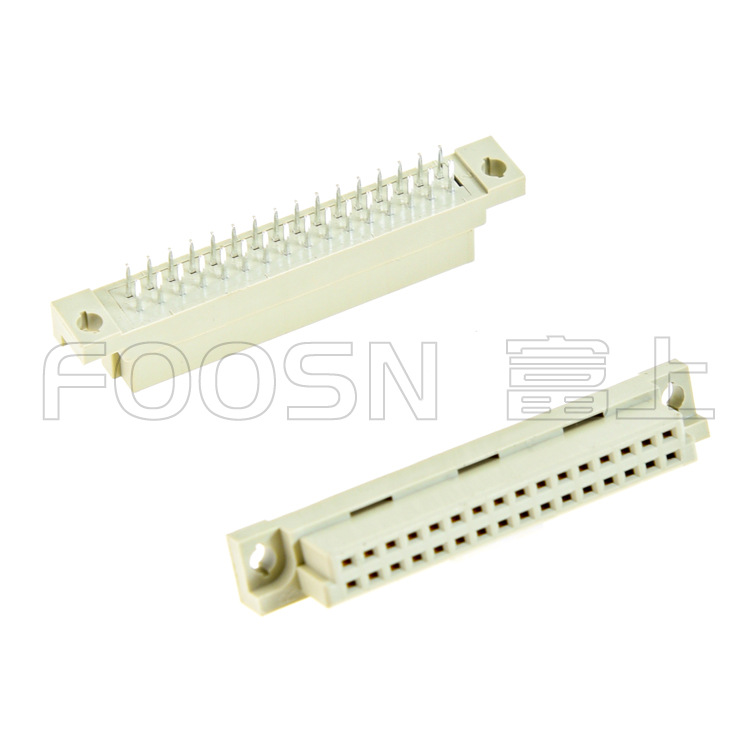 DIN41612欧式插座连接器232母座（A+B）PH2.54双排180度直针2*16P