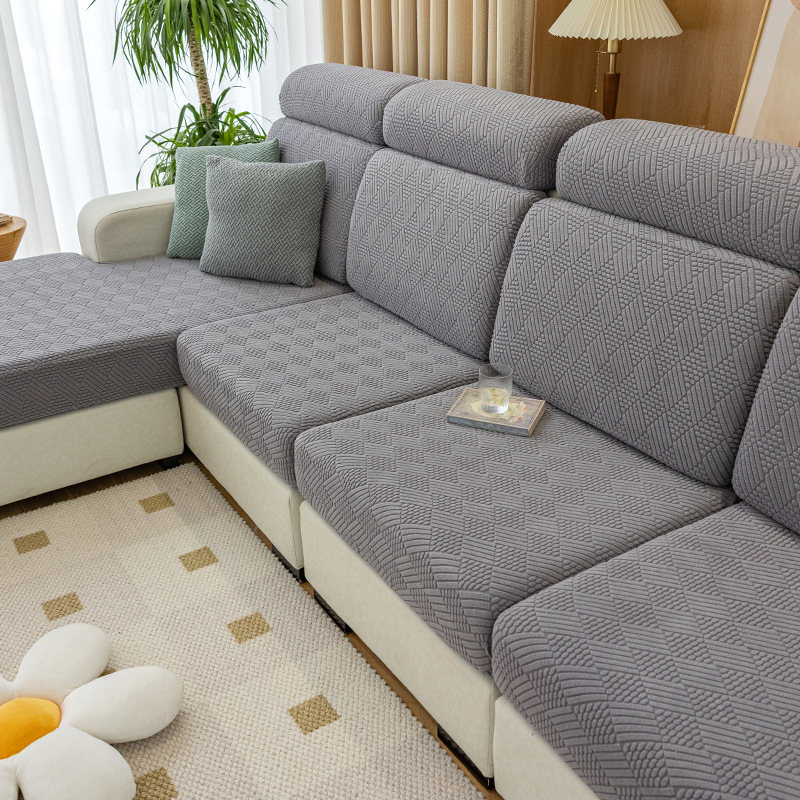 Funda de sofá de cobertura completa, funda de sofá antiarañazos para gatos, funda antipolvo, funda de tipo universal, diseño geométrico simple.