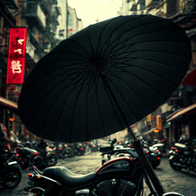24骨武士伞男士长柄直杆伞大号加固加厚结实抗风暴雨大雨伞刀伞