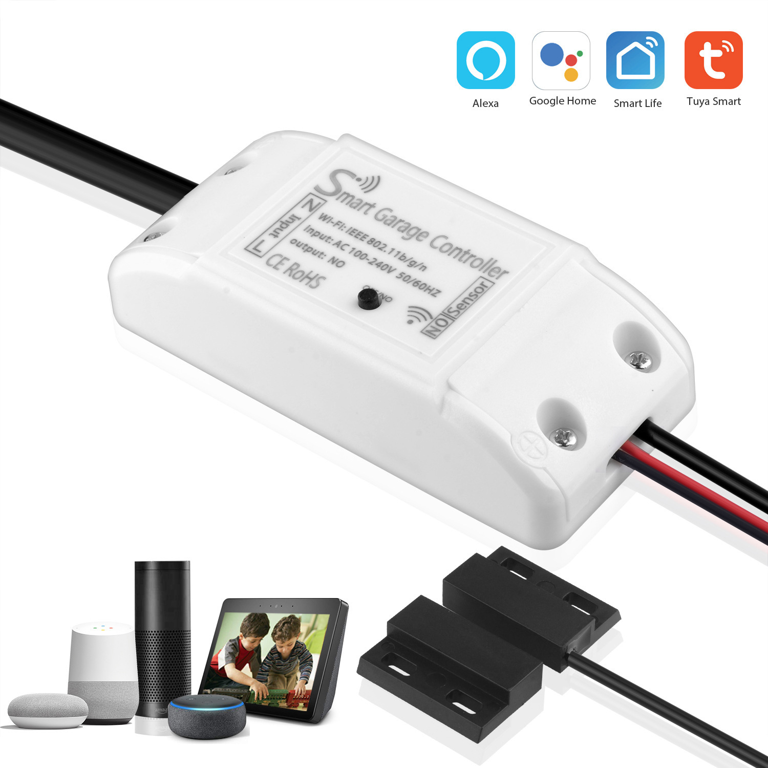 Doodle Garage Door WiFi Roller Door Controller Smart Voice Phone Timed Control Garage Door Open Close