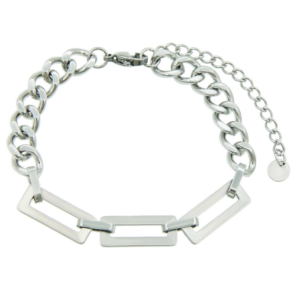 1 Piece Simple Style Solid Color Titanium Steel Polishing Unisex Bracelets