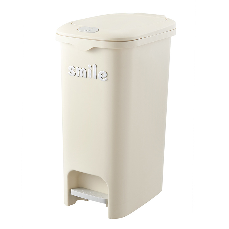 Nuevo tipo de cocina especial de gran capacidad de tapa de basura de tapa de tapa de tapa de tapa de presión de pie de lujo ligero casero barril de almacenamiento impermeable con tapa