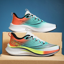 运动鞋跨境新款秋季真爆米花碳板竞速运动跑步鞋情侣款时尚休闲鞋