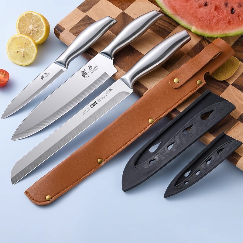 Cuchillo de frutas para regalos de frutas para cortar cuchillo de frutas de hoja grande de sandía doméstica de acero inoxidable afilado largo