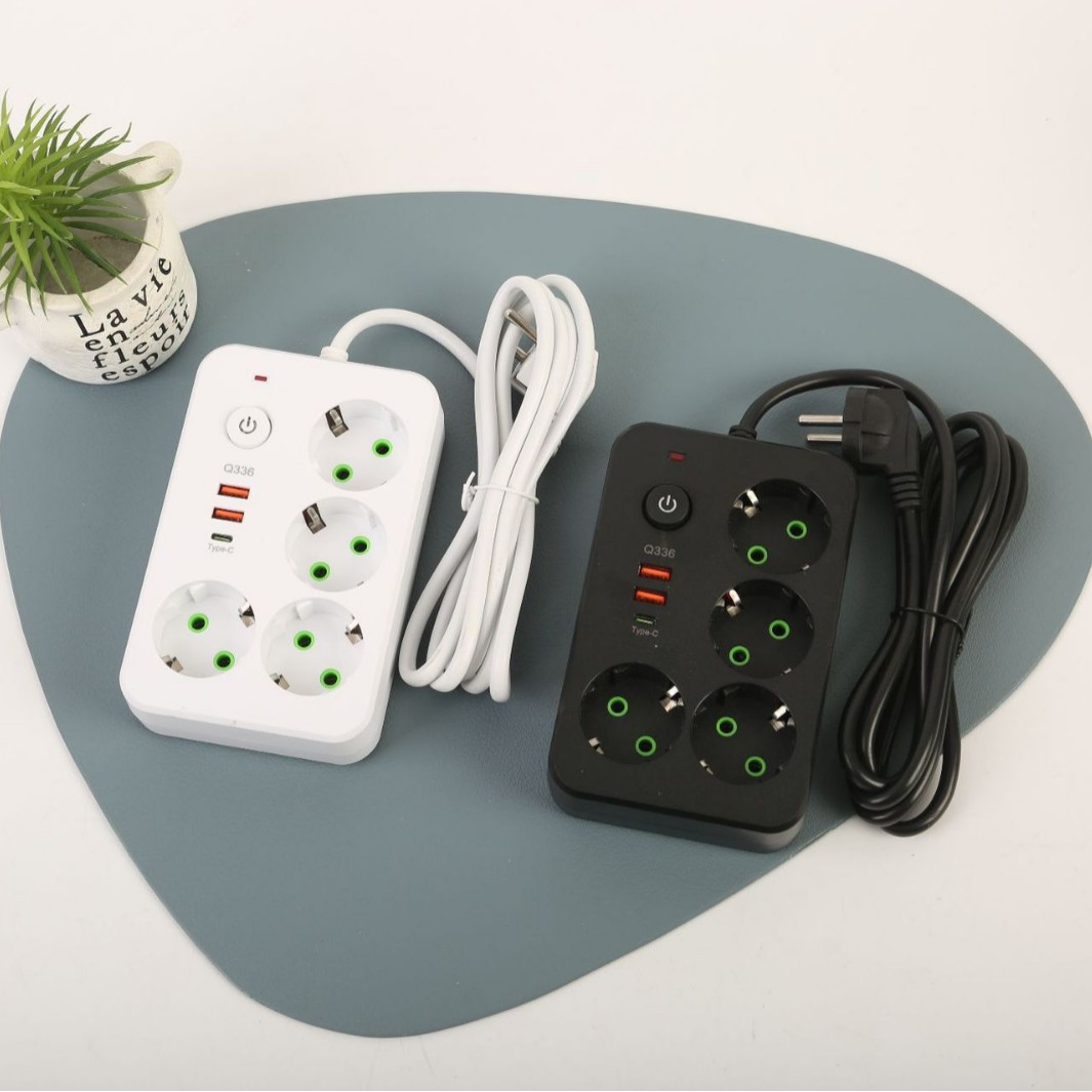 智能欧式欧孔欧插充电插板跨境电商插板俄罗斯白俄罗斯中性盒子装