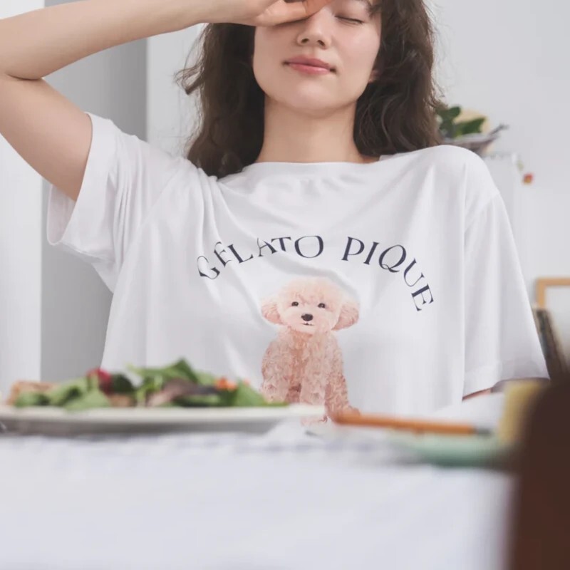 Joyce gp summer new ladies and women dog print Korean cartoon crew neck short sleeve shorts home suit