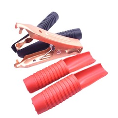 100A all-inclusive copper-plated 90mm long alligator clip battery high current car battery red and black clip