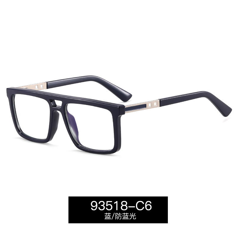 93518 gafas ultraligeras de comercio exterior transfronterizo tendencia de marco completo de los hombres gafas lisas simples gafas de luz anti-azul