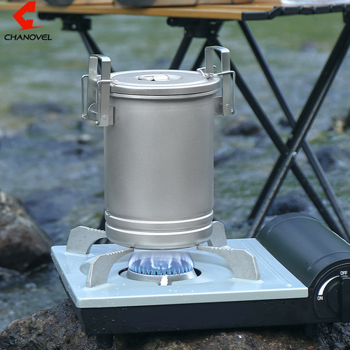 304 stainless steel outdoor pot cooker cooking artifact camping camping steamer portable set cooking pot hanging pot