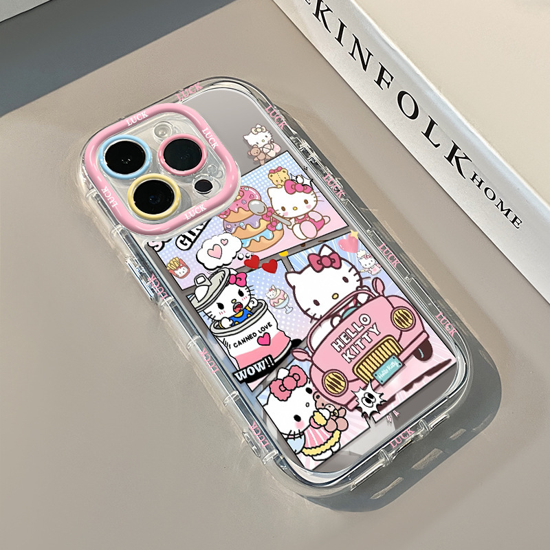 iPhone16 Mirror P70Pro Phone Case for Apple 15Pro Max Cartoon 14 Cute Hello Kitty