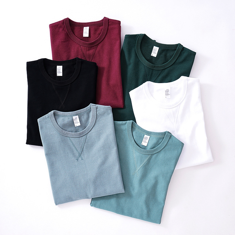 Heavyweight Khaki Cotton Triangular 300g Carbon Brushed Rolled Collar Unisex Short-Sleeve T-Shirt 6212 Heavyweight Khaki Cotton Triangular 300g Carbon Brushed Rolled Collar Unisex Short-Sleeve T-Shirt 6212