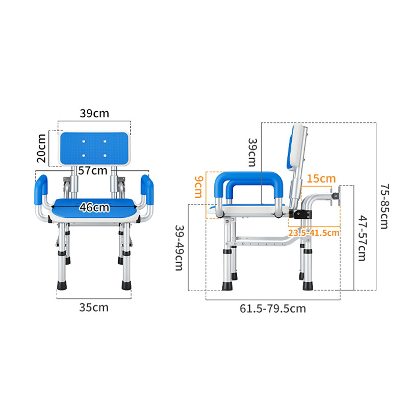 Taburete de baño silla de baño plegable silla de baño para ancianos