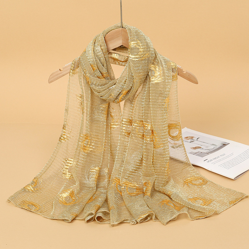 2026 Yellow Cyclone Silk Scarf for Women, Versatile Long Beauty Veil Scarf, Beach Veil Scarf, Gift Wholesale