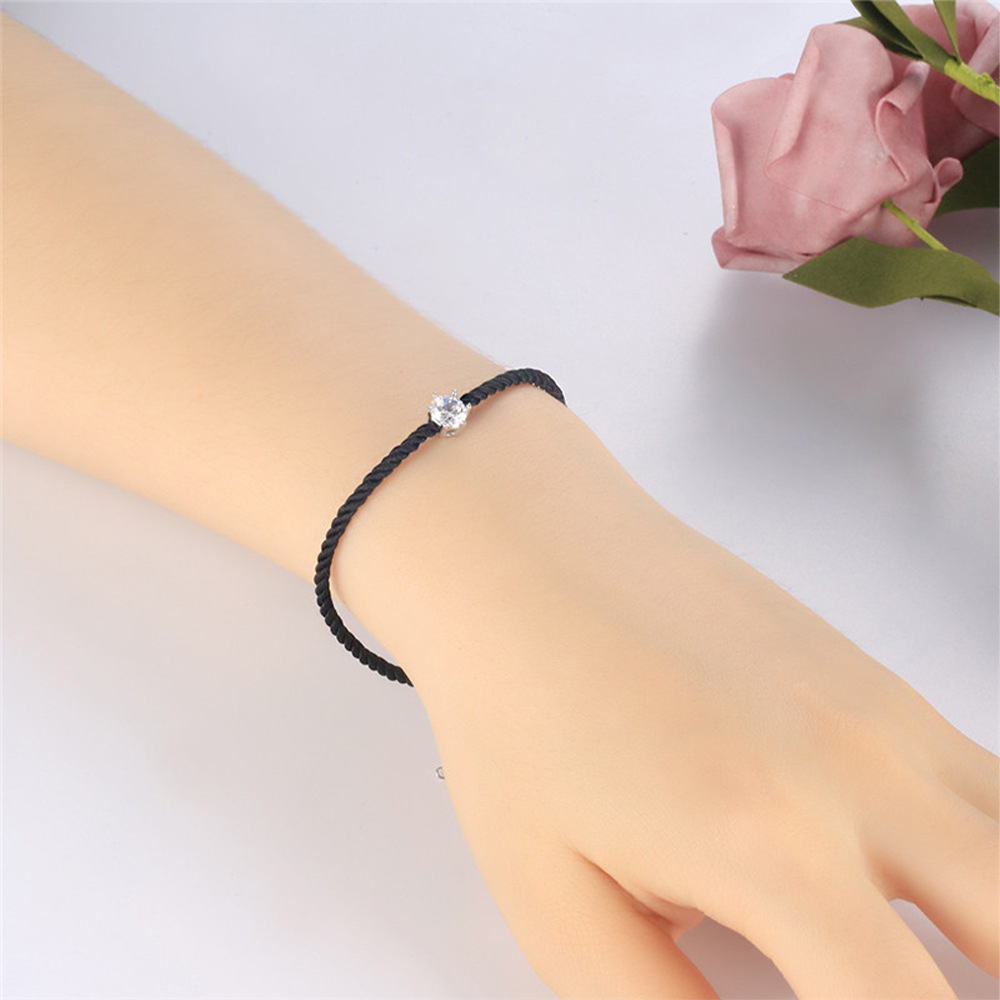 Simple Style Geometric Sterling Silver Rope Plating Inlay Zircon Women's Bracelets 1 Piece display picture 2