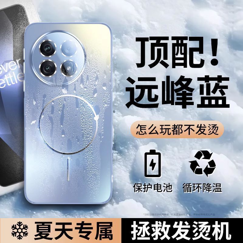 适用一加13磨砂磁吸散热手机壳全包5AcePro防摔超薄高级一件代发|undefined