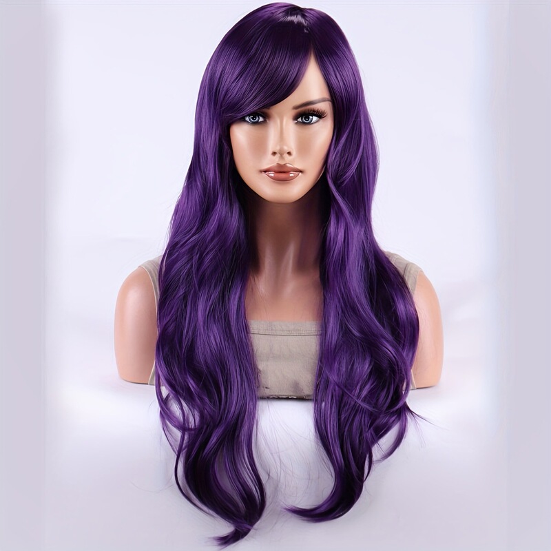 European and American Cosplay Colorful Long Curly Hair Anime New Style Mermaid Wig 70cm Long Curly Hair Fashion Style Wig