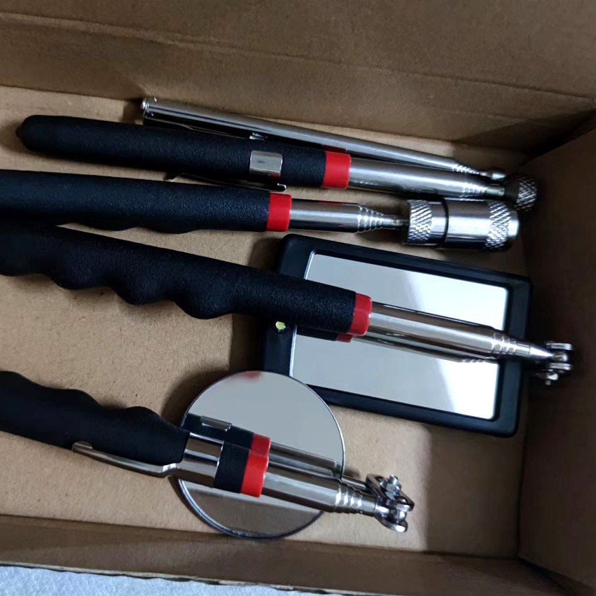 Dispositivo de recogida varilla de succión varilla magnética de metal varilla magnética Dispositivo de recogida de luz LED reflector de espejo de inspección de reparación de automóviles